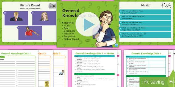 Paquete de preguntas sobre conocimientos generales - Pruebas para niños - Twinkl