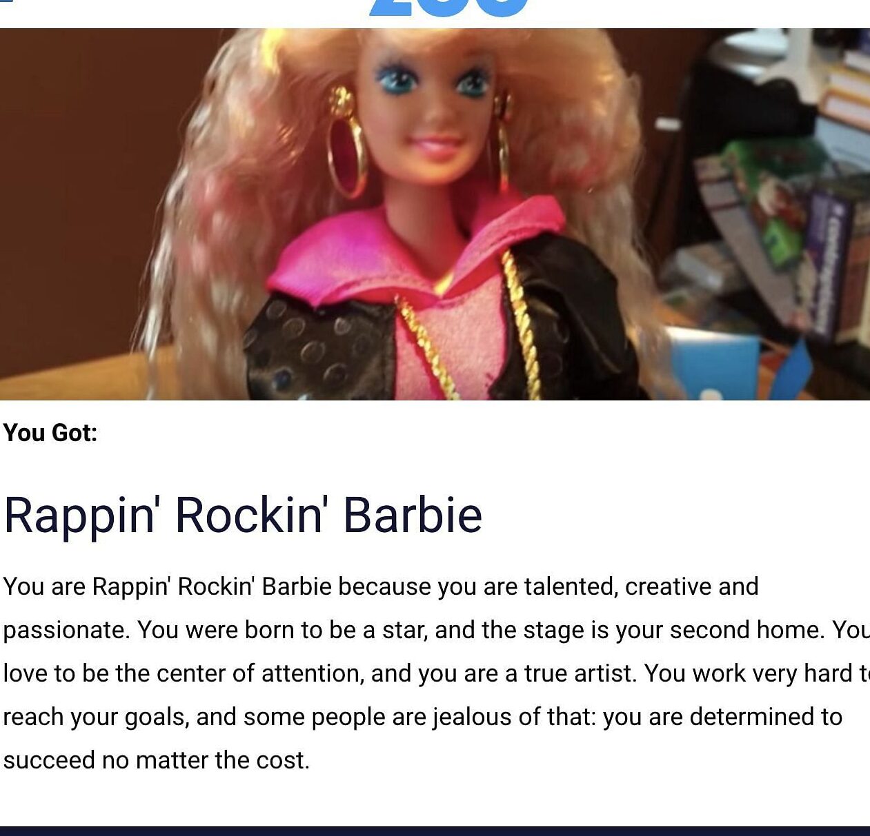 Prueba de personajes de Barbie