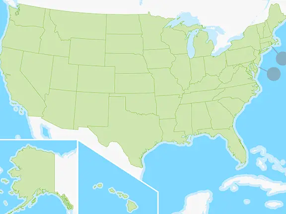 Juego de preguntas sobre mapas de 50 estados de EE. UU. |