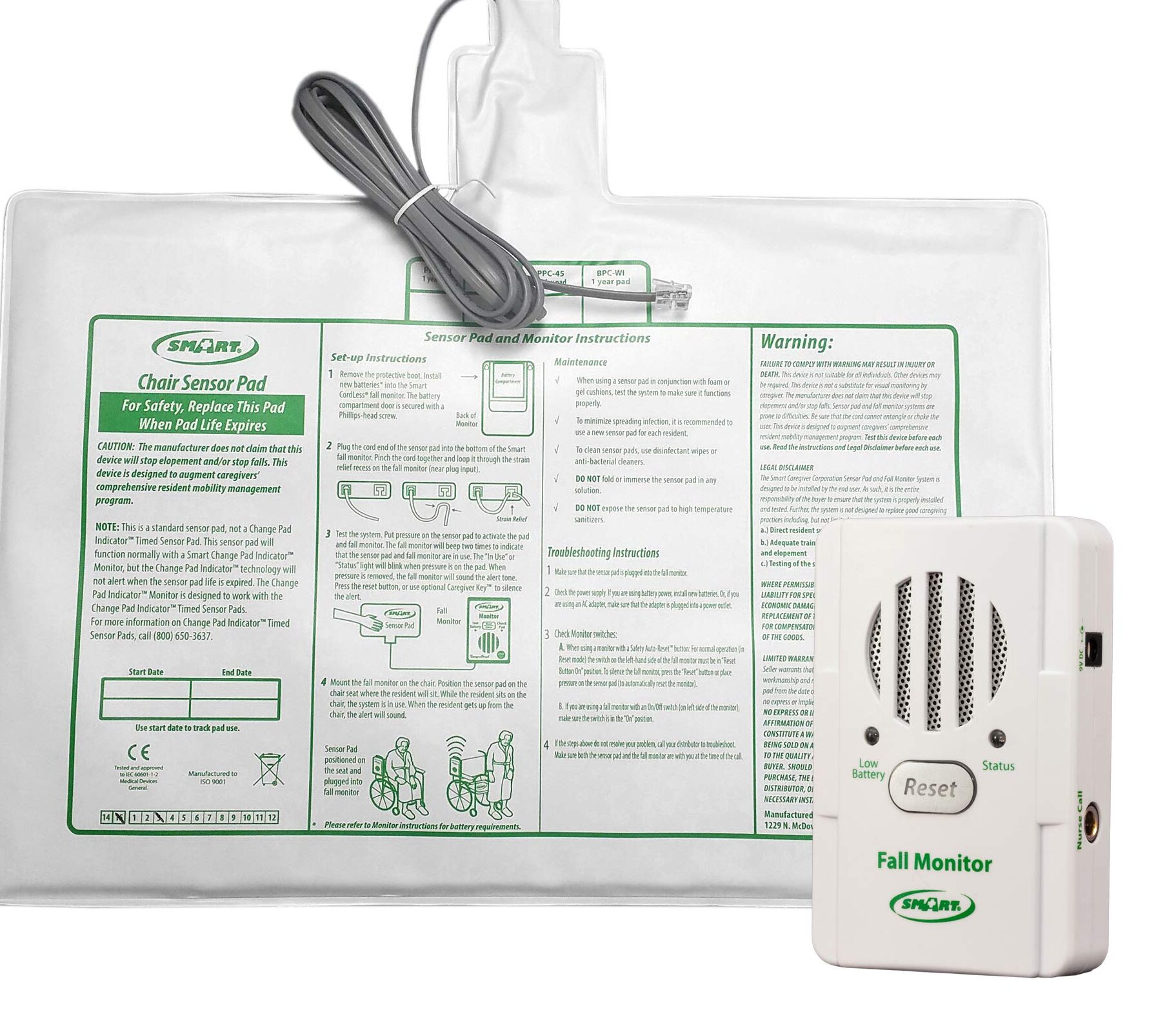 Amazon.com: Alarma de salida de silla de cuidador inteligente para personas mayores ...
