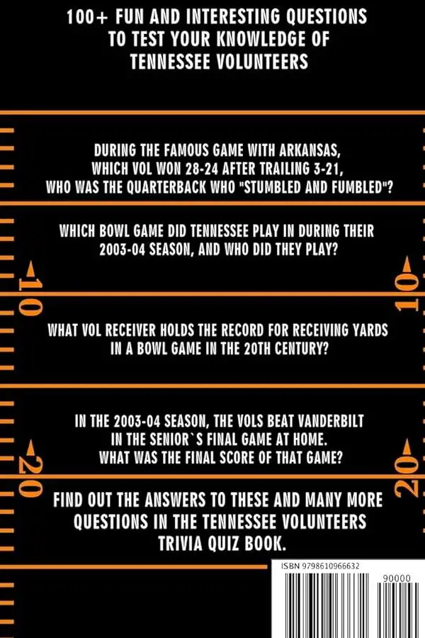 Tennessee Volunteers Trivia Quiz Book: El que tiene todos los ...