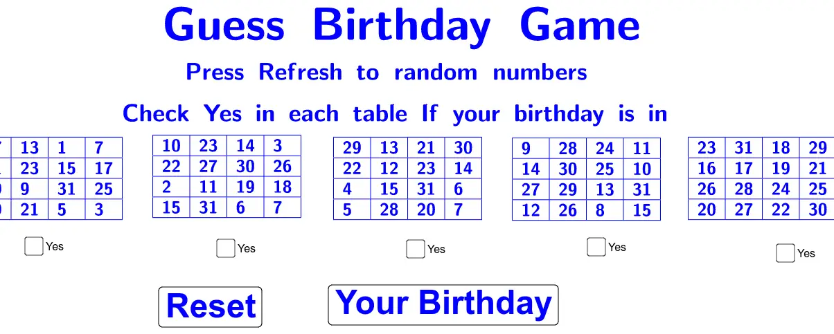 Adivina tu cumpleaños – GeoGebra