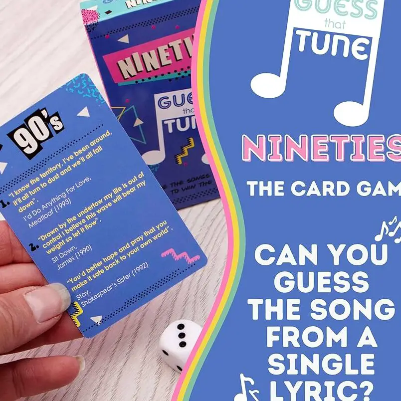 Amazon.com: Boxer Gifts Nineties Guess That Tune Juegos de cartas musicales ...