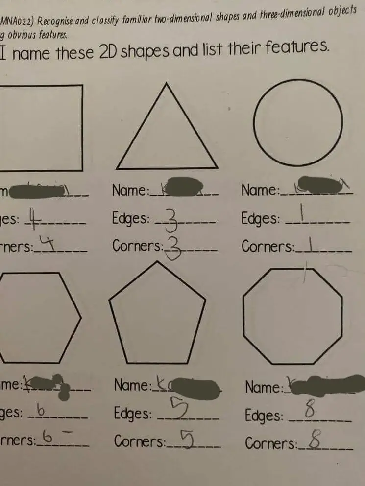 Al parecer, cada forma lleva el nombre de este niño: r/KidsAreFuckingStupid