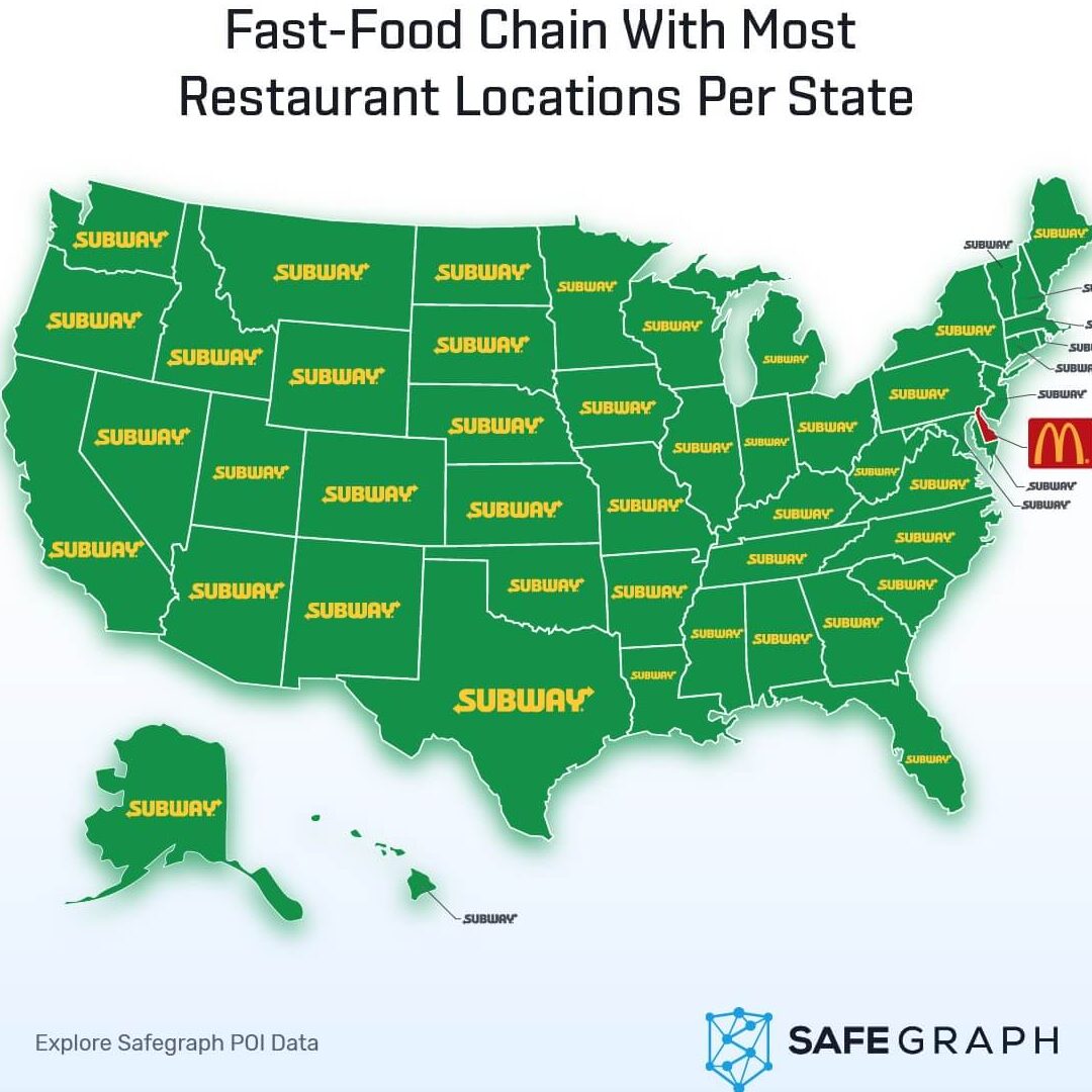 Cadenas de comida rápida con más ubicaciones por estado (nº 2 más ...